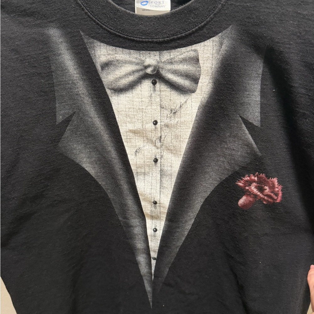 Port and Company Black Tuxedo Graphic Tee - Picture 2 of 3